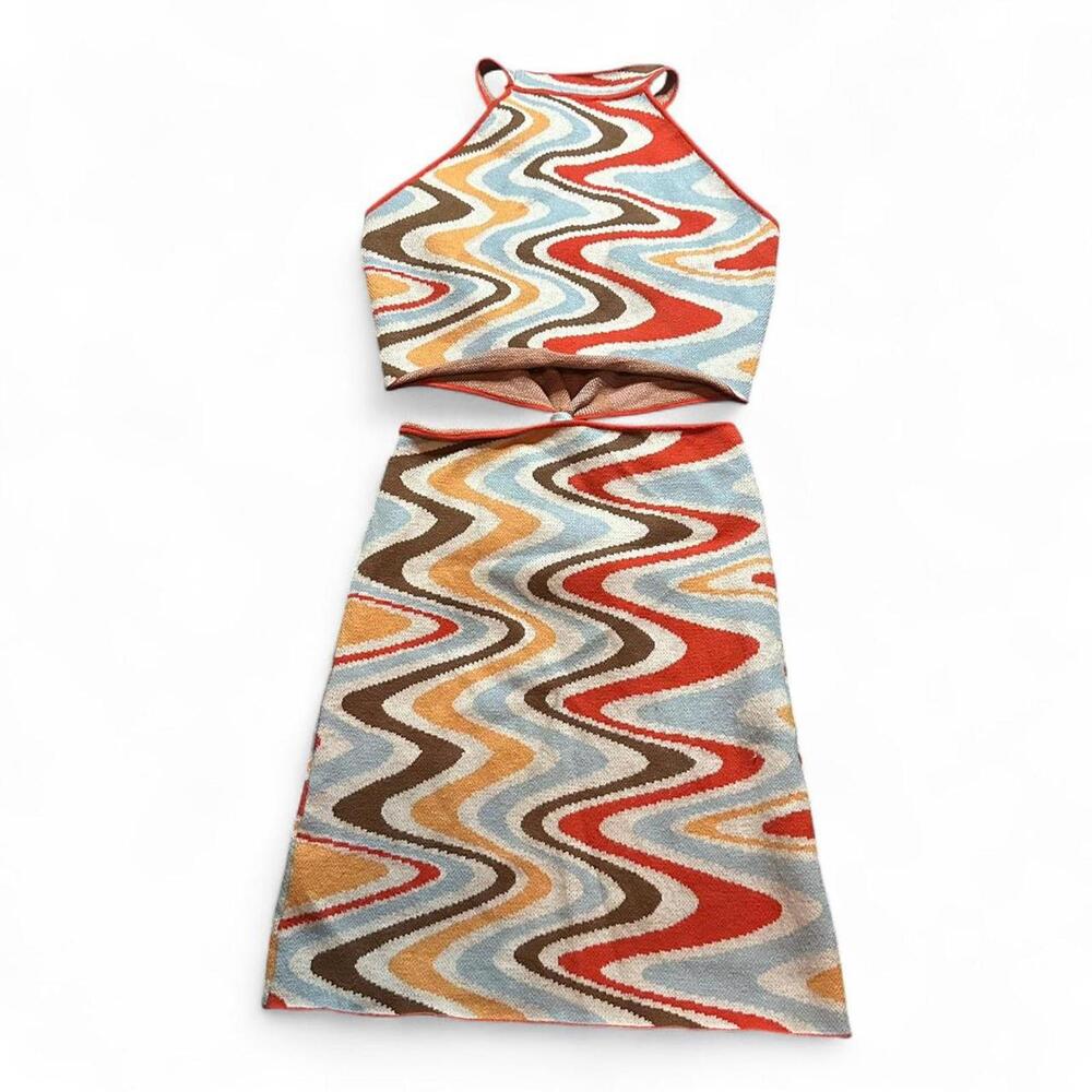 Princess Polly Groovy Knit Halter Dress - S/M - Picture 5 of 6